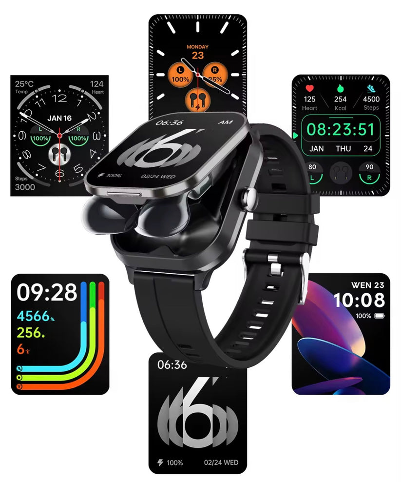 Aura Smartwatch med silikonarmband och olika urtavlor