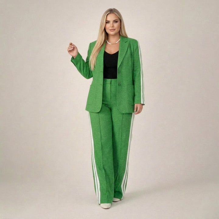 Snygg blazer och kostymbyxor för damer, perfekt för vardag
