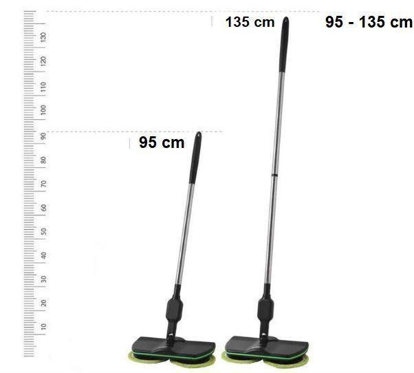 Ergonomiskt handtag och skaft på den trådlösa städmaskinen för golv