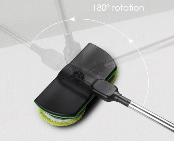 Trådlös elektrisk golvmopp med dubbla roterande huvuden för effektiv hemstädning