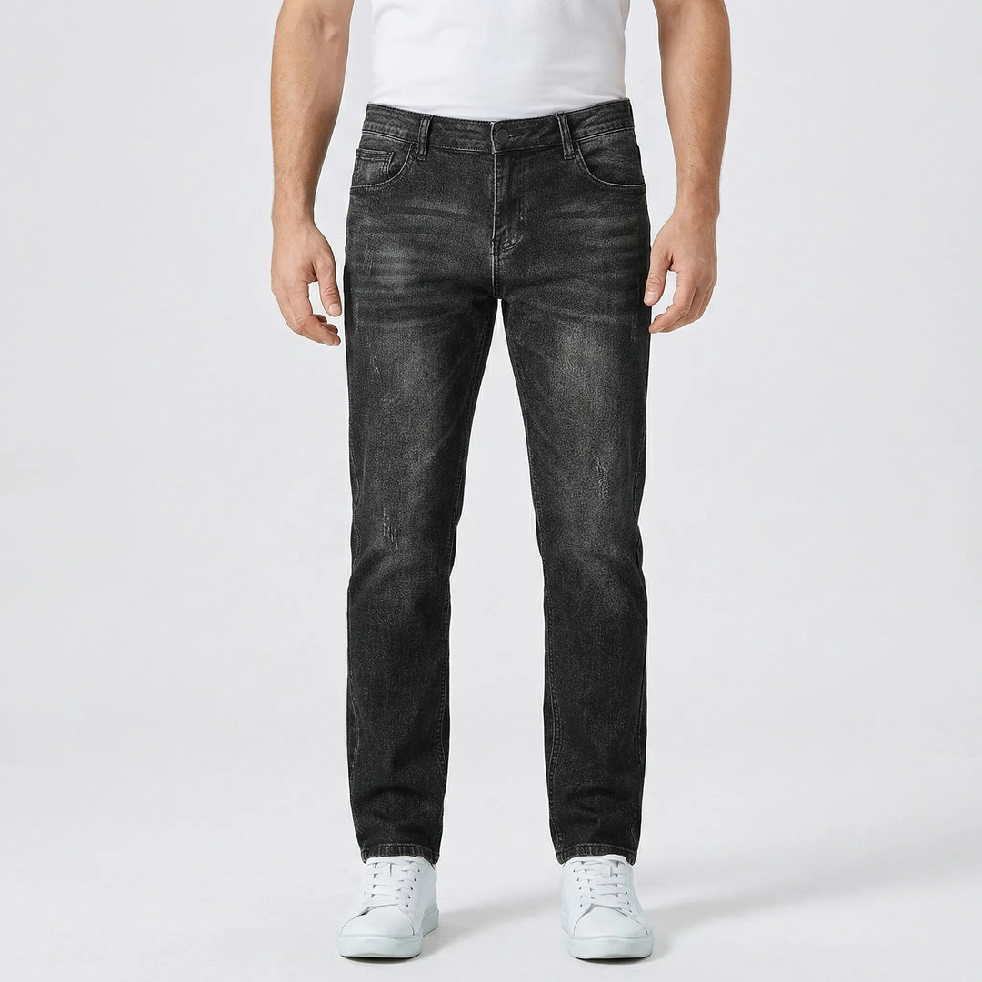 Stilrena slim fit jeans för herrmode med snygga detaljer och perfekt passform