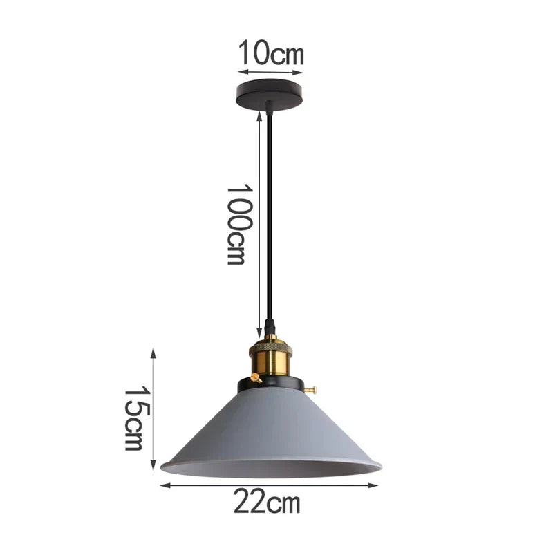 Retro lampa för matbord och inredning med unik horn design