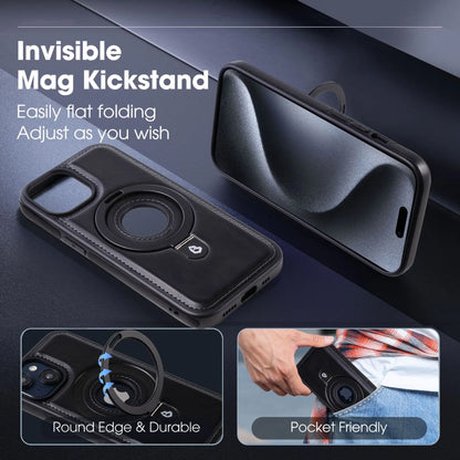 Magnetiskt iPhonefodral i elegant design med funktionellt ställ