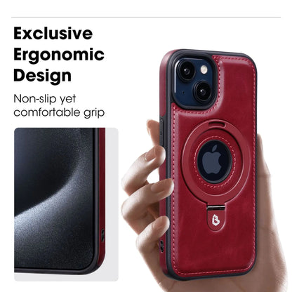 Rött magnetiskt iPhonefodral med ergonomisk design