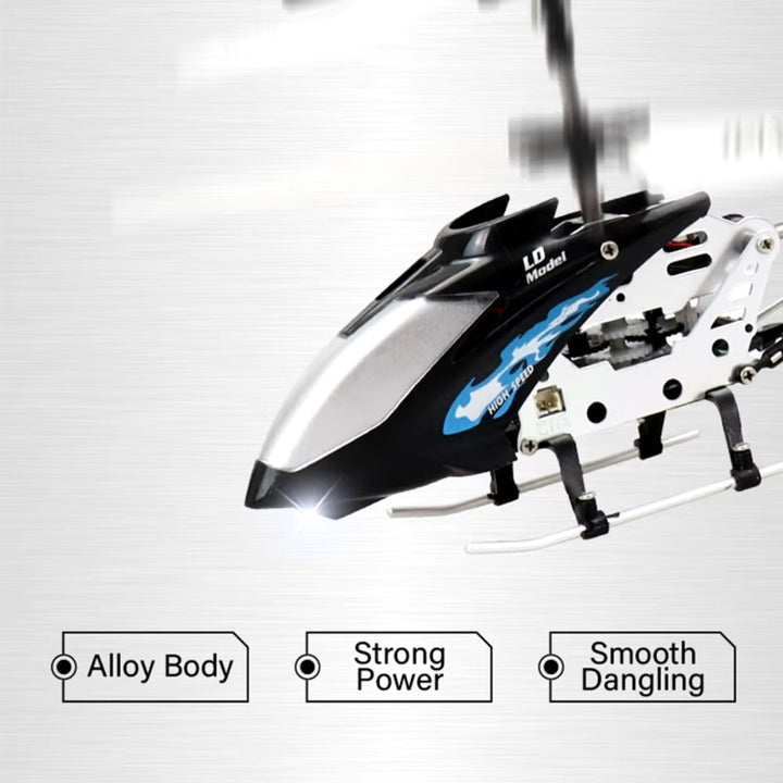 Mini helikopter för inomhusflyg med detaljerad design och LED-belysning