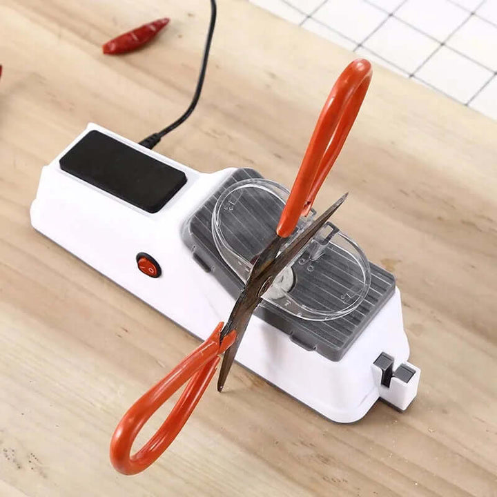 Elektrisk knivslip med USB-laddning för vassa knivar och verktyg i köket