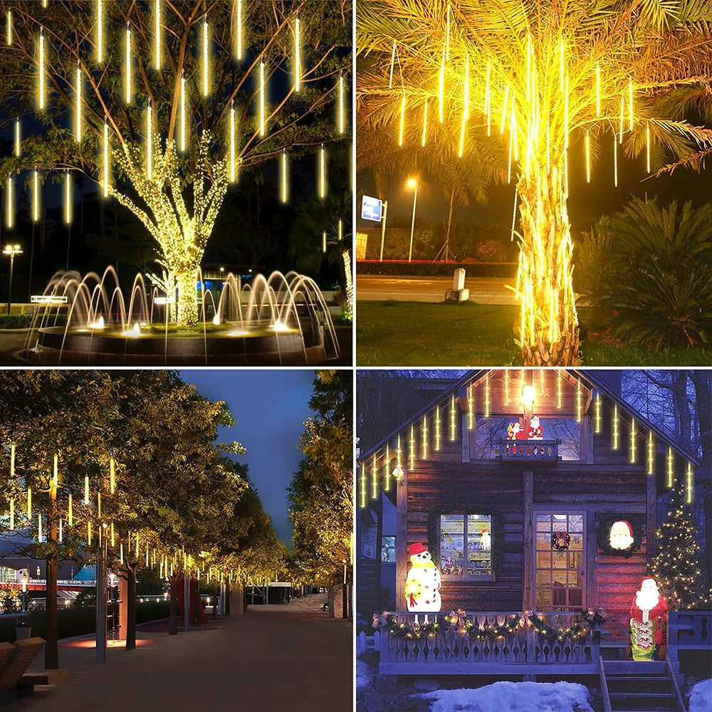 LED ljusslinga meteorregn med vattentålig design för utomhusbelysning