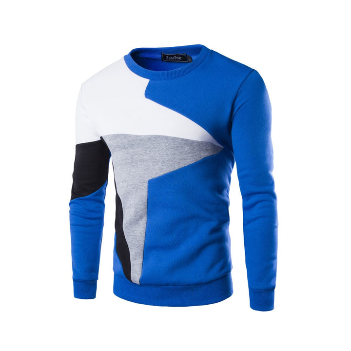 Mörkgrå crewneck sweatshirt för herrar i klassisk vardagsstil