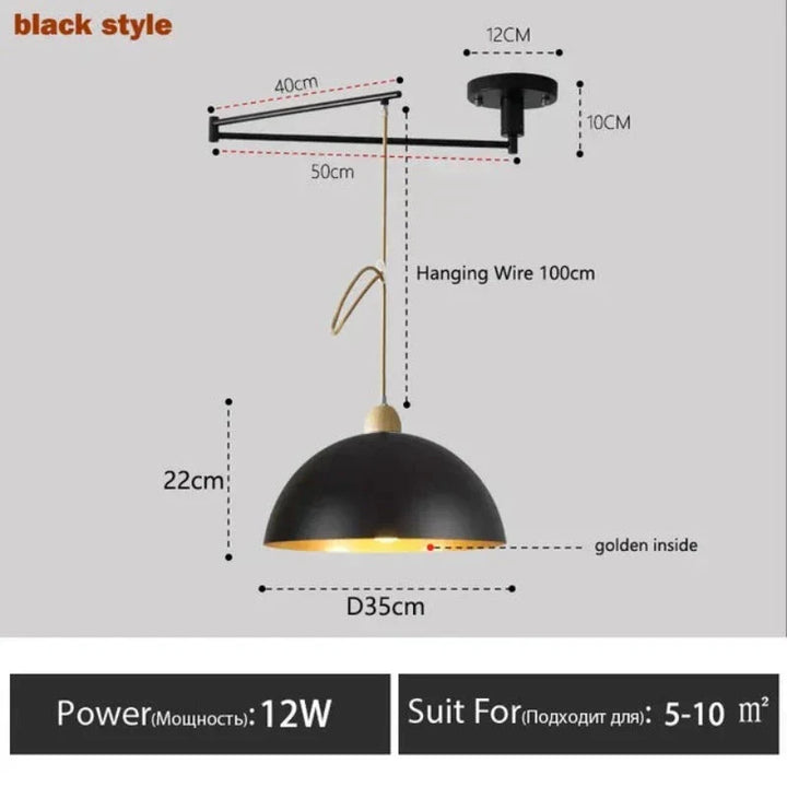 Taklampa i minimalistisk stil för matsal och kök