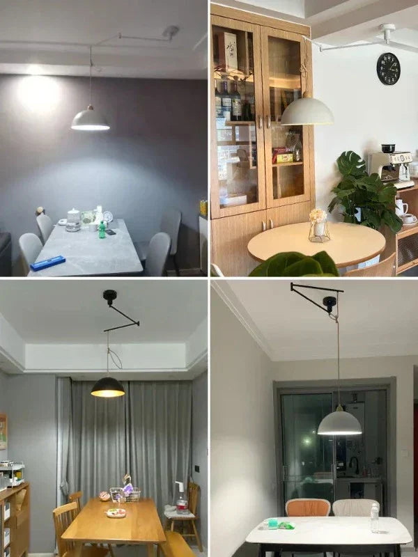 Närbild på modern lampa med flexibel armatur för hemmamiljö