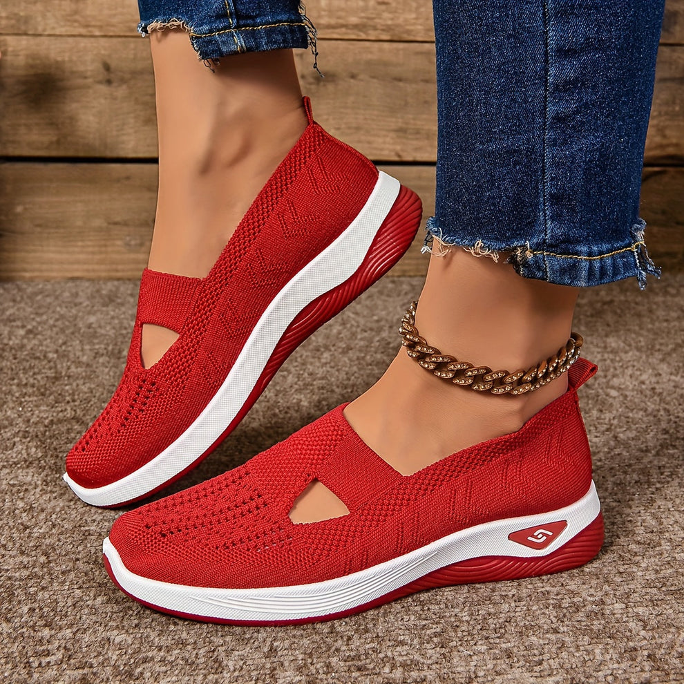 Ergonomisk slip-on sneaker för dam med extra svikt i sulan