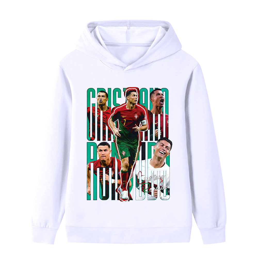 Snygg huvtröja för unga fotbollsspelare med Portugal design