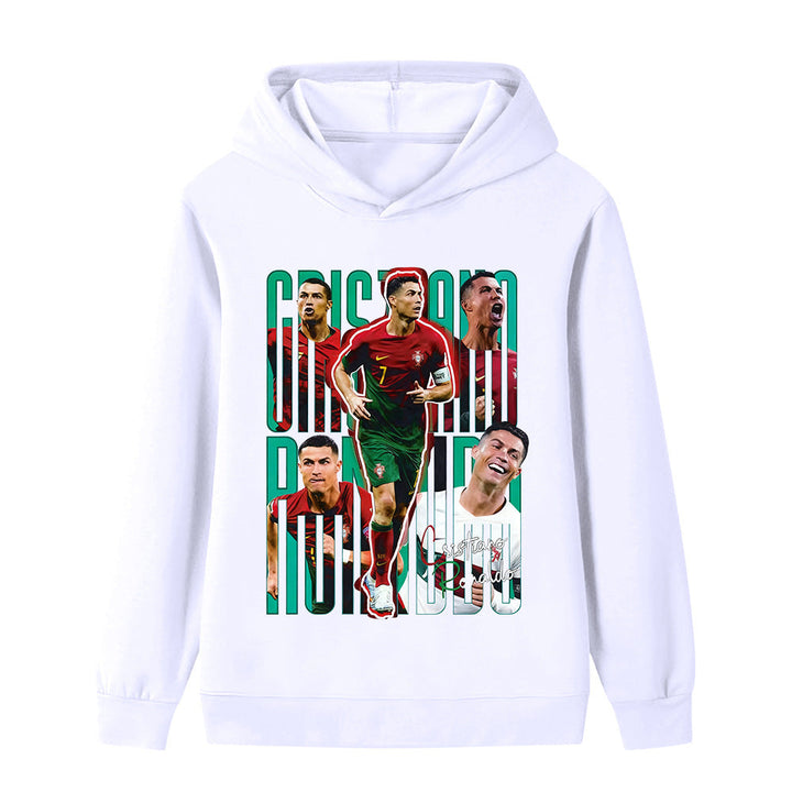 Snygg huvtröja för unga fotbollsspelare med Portugal design