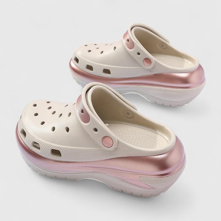 Bellisse ortopediska sandaler i khaki färg med plattformssula