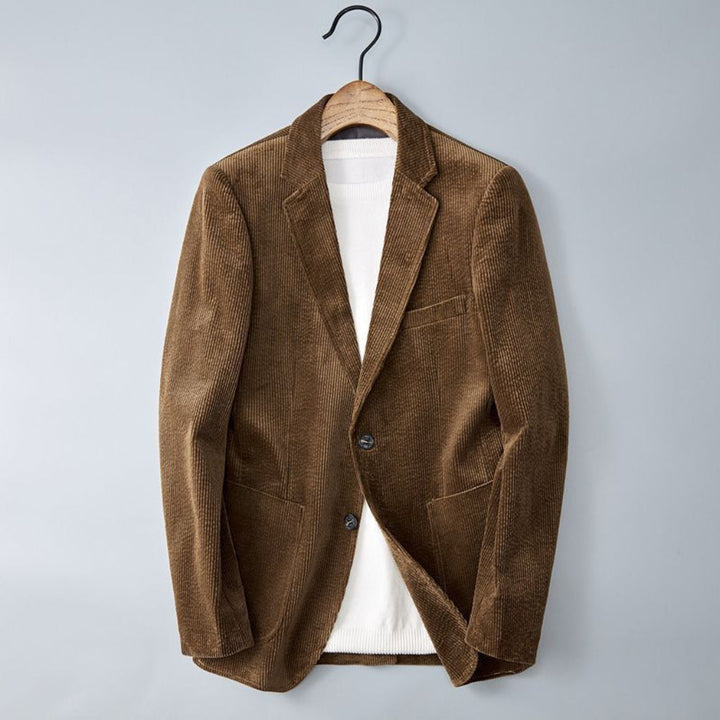 Herrar Smart Casual Manchesterjacka i khaki på galge