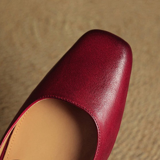 Beige mules med blockklack och stilren ovandel för kvinnor