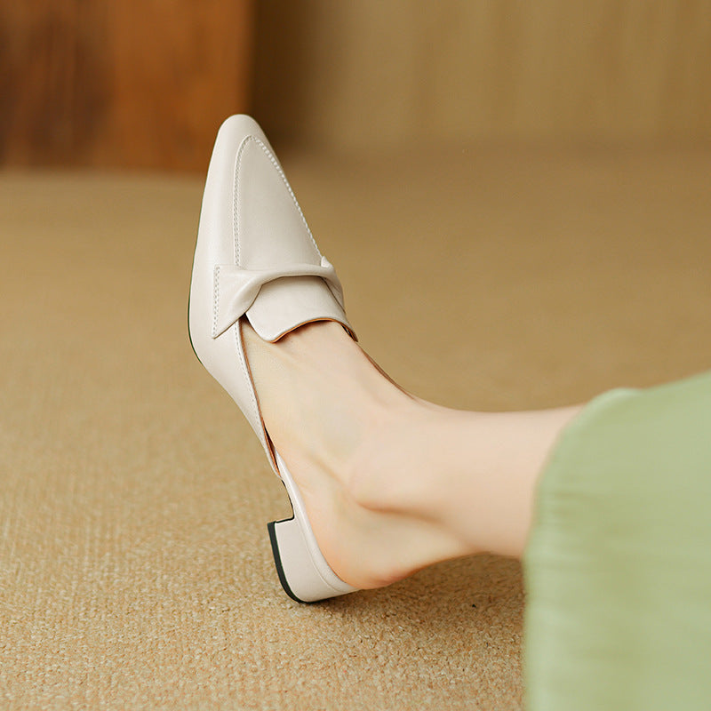 Eleganta mules för dam med stabil blockklack i stilig design