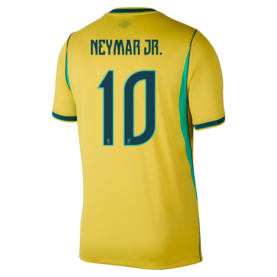 Baksida av Neymar Jr. Brasilien hemmatröja med nummer 10
