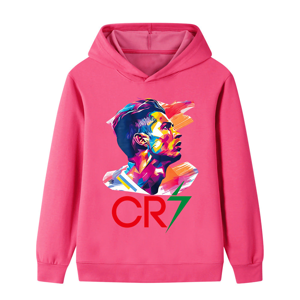 Snygg fotbollströja för barn modell hoodie i svart färg