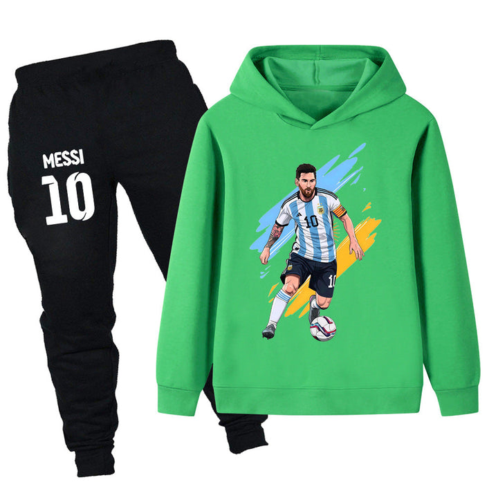 Sportigt barnset med Lionel Messi tryck för aktiva dagar