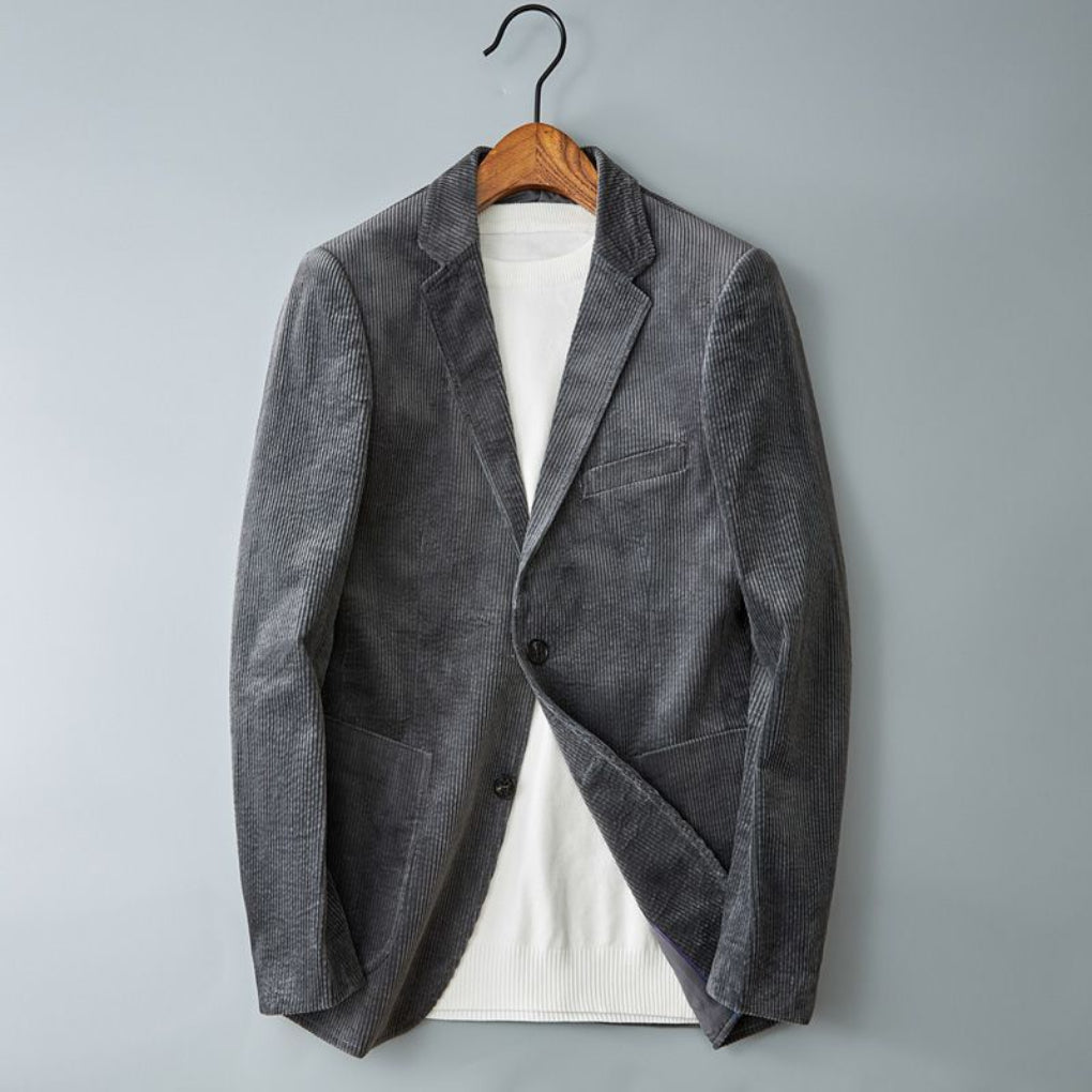 Herrar Smart Casual Manchesterjacka i grå på galge