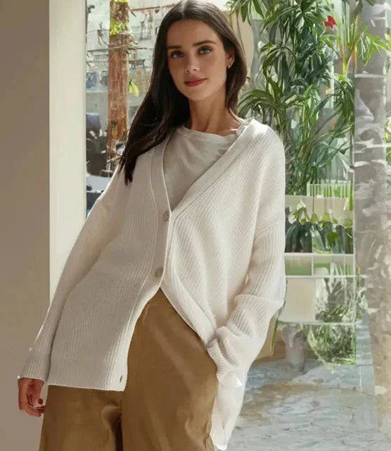 Trendig oversized kofta för höstmode och vintermode