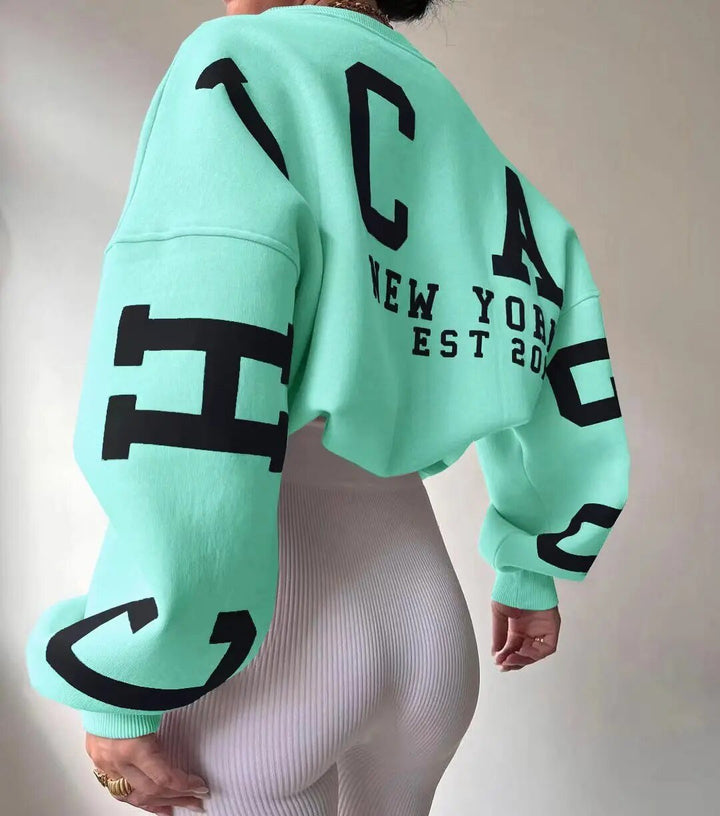 Klassisk crewneck sweatshirt i dammodell