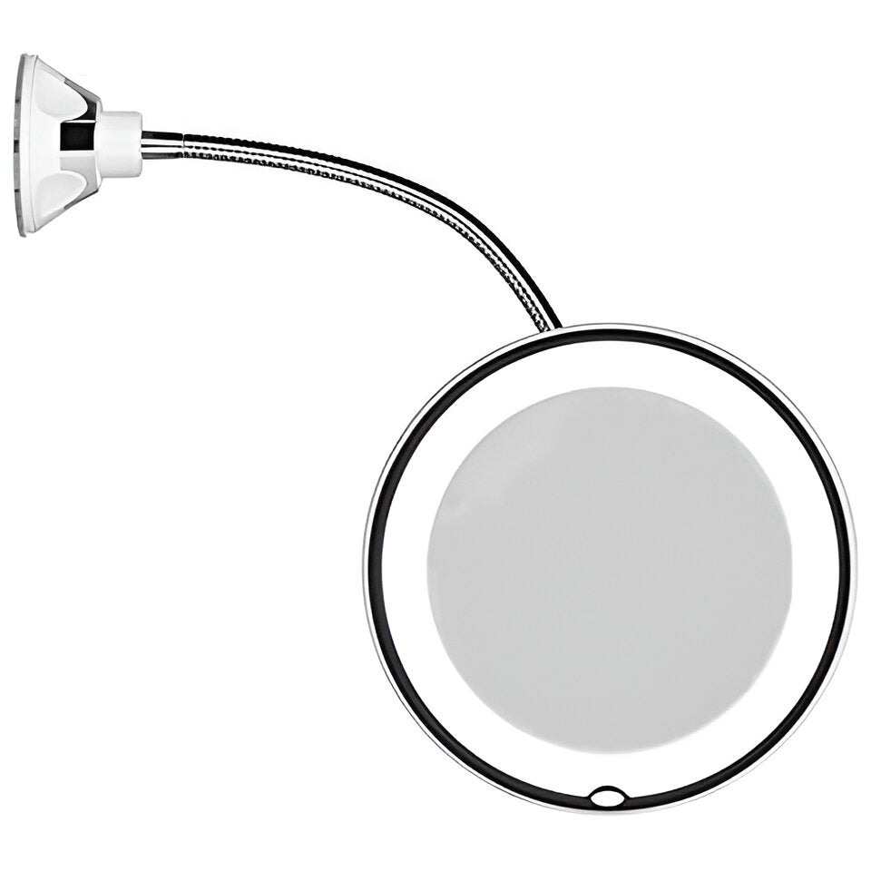 10X LED-sminkspegel med flexibel arm från sidan