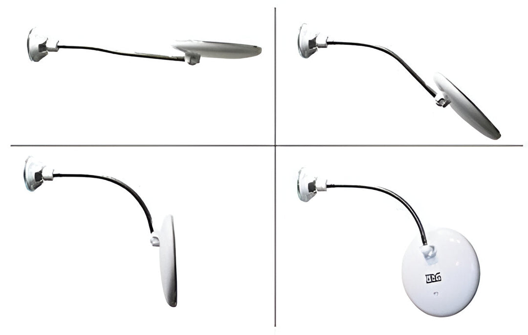 Flexibel LED-sminkspegel med 10x förstoring och sugkopp för badrum