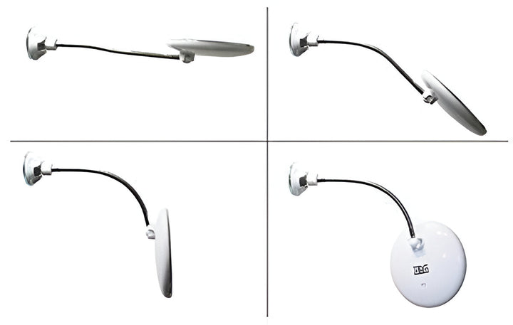 Flexibel LED-sminkspegel med 10x förstoring och sugkopp för badrum