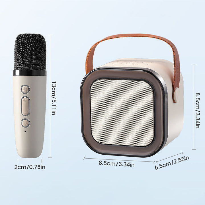 Snygg produktförpackning för bärbar karaokemaskin med mikrofoner