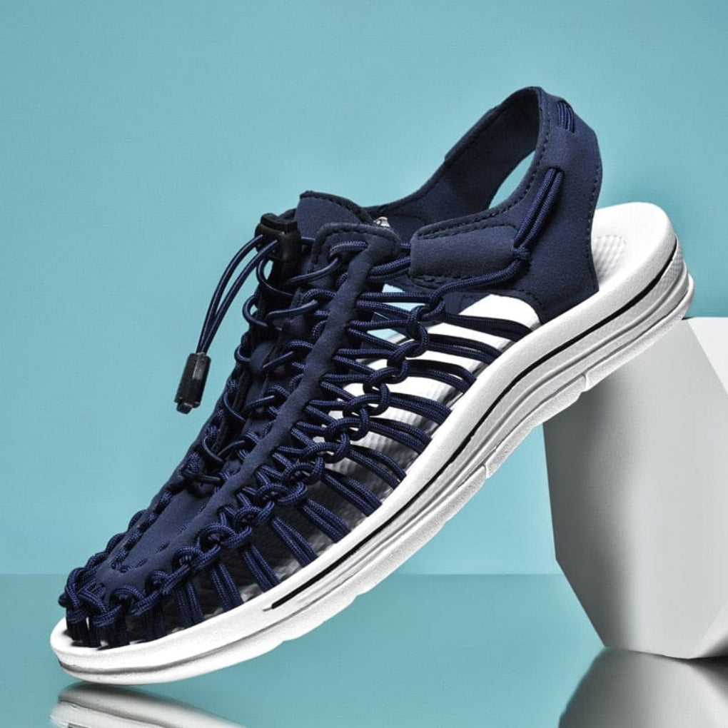 Dam Comfort Stride Slip On Sneakers i marinblått med vit sula