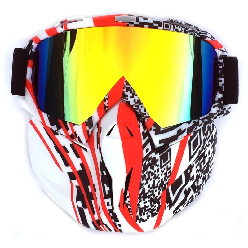 Kraftfull skidmask med integrerade goggles för maximal komfort