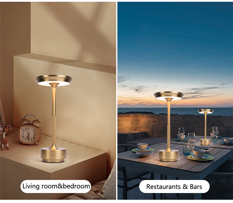 Stämningsfull bordslampa som sprider ett behagligt ljus i ett vardagsrum