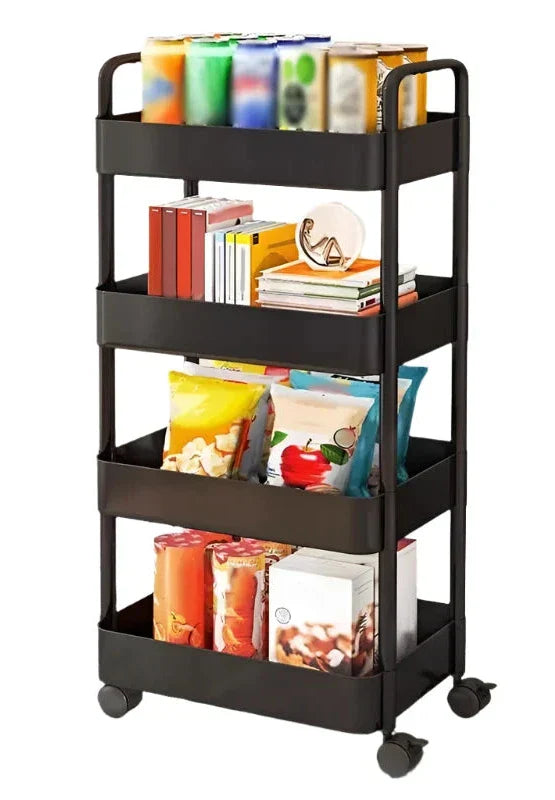 Rullställ med flera nivåer visad i helfigur mot neutral bakgrund