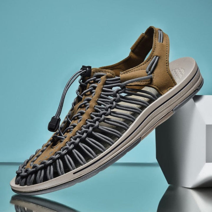 Dam Comfort Stride Slip On Sneakers i khaki och grått utförande