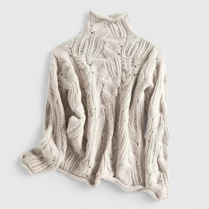Zendrielle elegant damtröja i beige färg