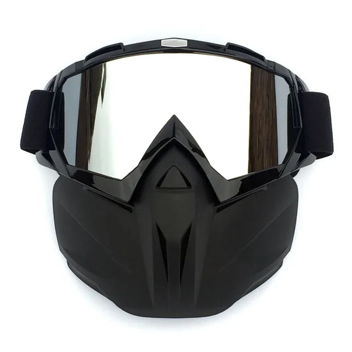 Modern skidmask med imfria skyddsglasögon för vinterns äventyr