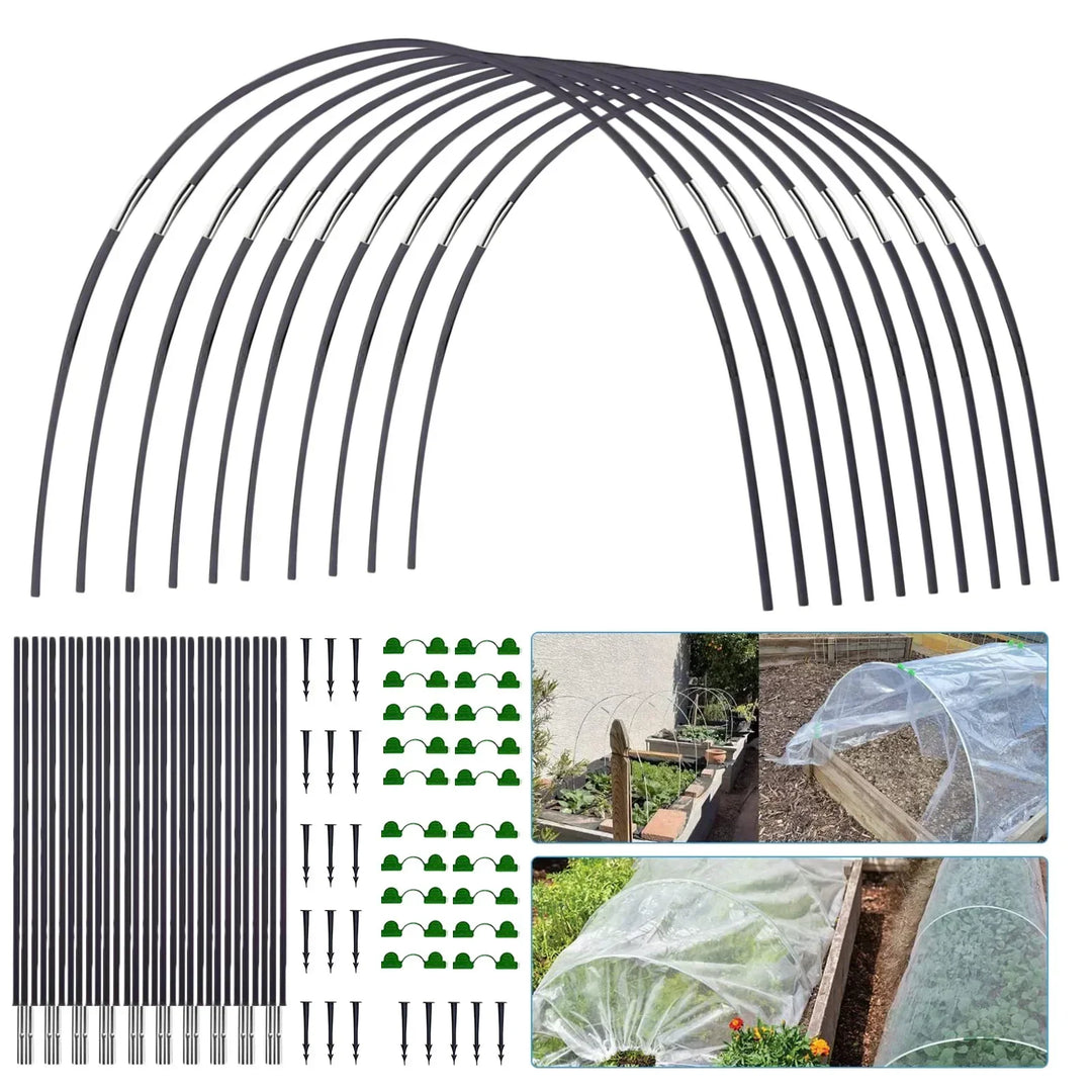 Trädgårdsbågar i glasfiber med anslutningsdelar för växttunnel