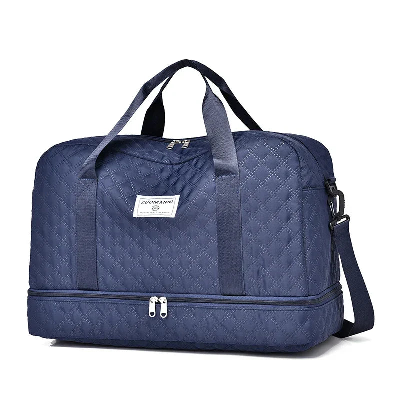 Grå unisex resväska med praktiska bärhandtag och snygg design