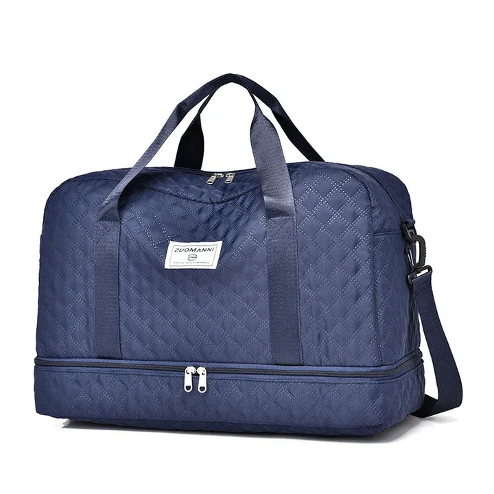 Grå unisex resväska med praktiska bärhandtag och snygg design