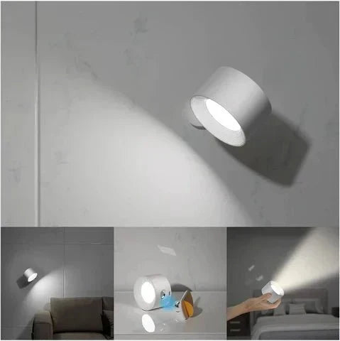 Närbild på den magnetiska infästningen till den trådlösa lampan