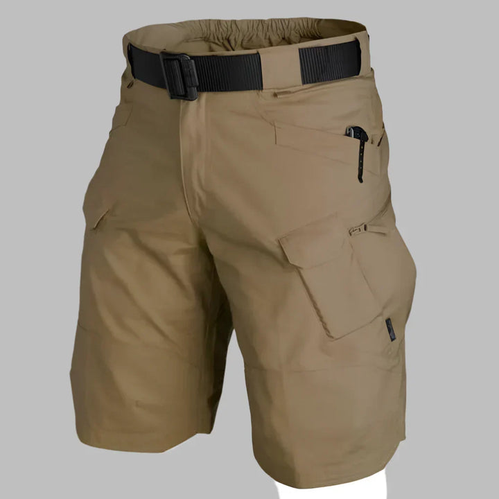 Khakifärgade cargo shorts för dam