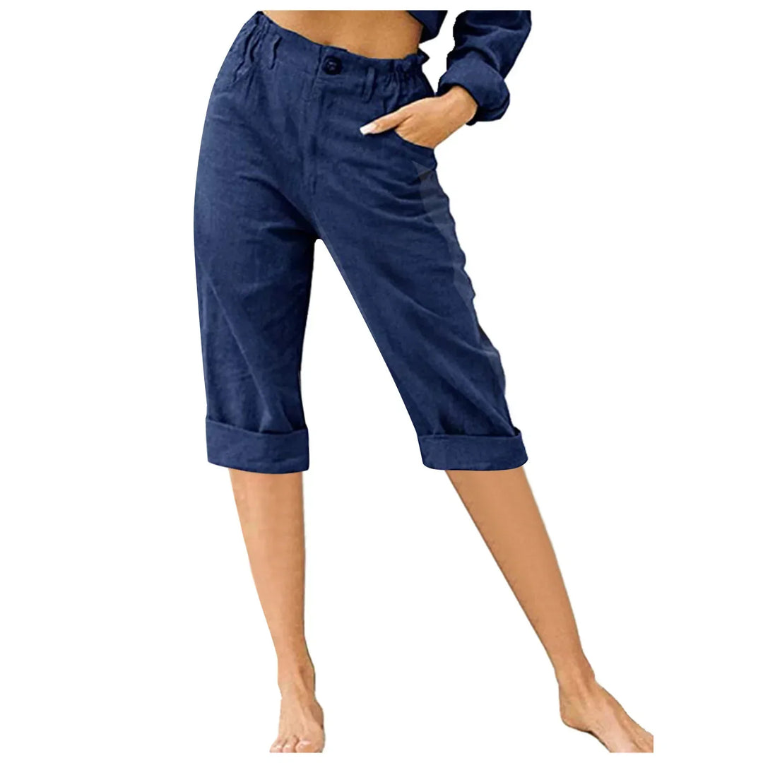 Detaljbild på midjan på Jade sommarshorts för optimal komfort
