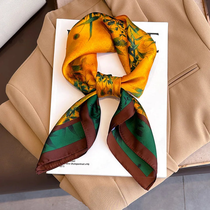 Snyggt knuten rutig scarf som lyfter din vardagsoutfit