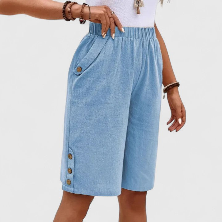 Klassiska mörkgrå sommarshorts för kvinnor med god komfort