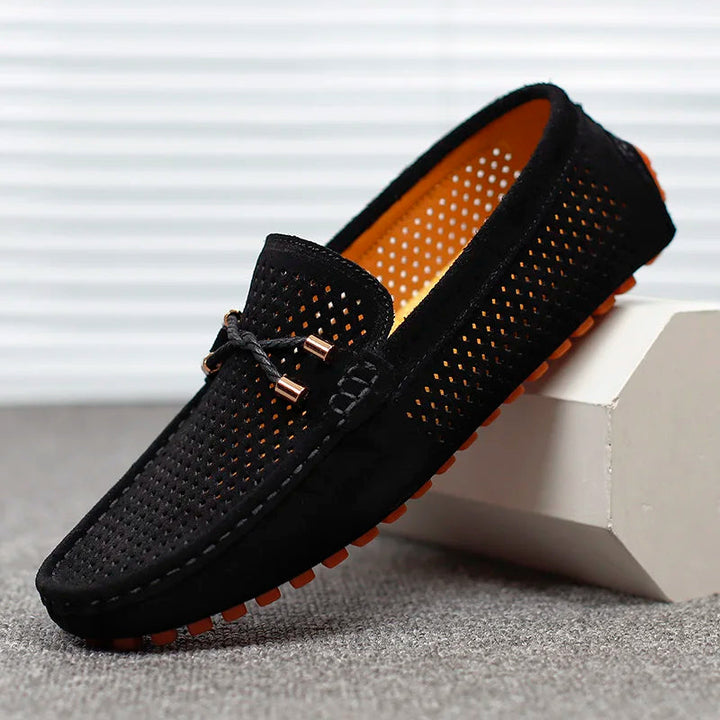 Bruna andningsbara loafers för män med bekväm passform