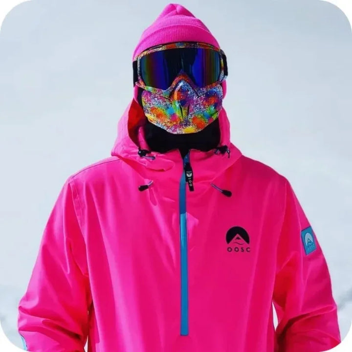 Unisex skidmask med inbyggda goggles för vinter och skidåkning