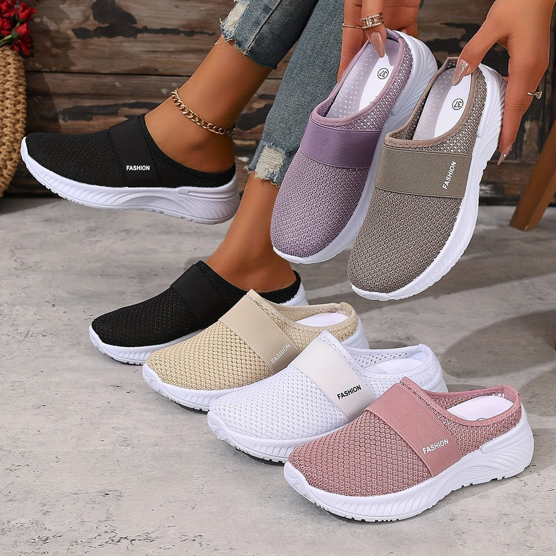 Lätta slip-on sneakers för kvinnor, hälparti