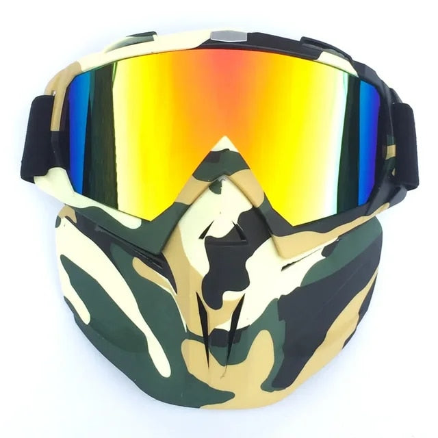 Flexibel skidmask för dam och herr med repfria goggles